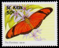 Saint Kitts 1997 - set Butterflies: 50 c