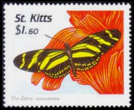 Saint Kitts 1997 - set Butterflies: 1,60 $