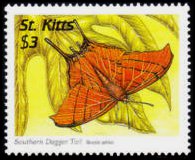Saint Kitts 1997 - set Butterflies: 3 $