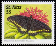 Saint Kitts 1997 - set Butterflies: 5 $
