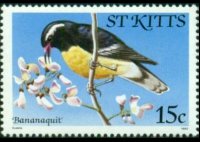 Saint Kitts 1981 - set Birds: 15 c