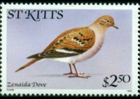 Saint Kitts 1981 - serie Uccelli: 2,50 $