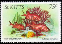 Saint Kitts 1984 - set Sealife: 75 c