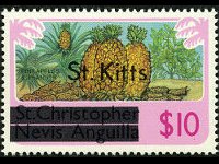 Saint Kitts 1980 - set Various subjects: 10 $