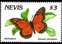 Nevis 1991 - set Butterflies: 3 $