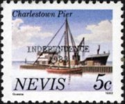 Nevis 1983 - set Landmarks - overprinted: 5 c