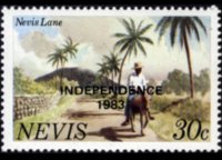Nevis 1983 - set Landmarks - overprinted: 30 c