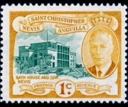 Saint Kitts e Nevis 1952 - serie Re Giorgio VI e vedute: 1 c