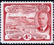 Saint Kitts e Nevis 1952 - serie Re Giorgio VI e vedute: 4 c