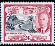 Saint Kitts e Nevis 1952 - serie Re Giorgio VI e vedute: 24 c