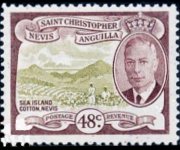 Saint Kitts e Nevis 1952 - serie Re Giorgio VI e vedute: 48 c