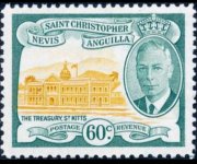 Saint Kitts e Nevis 1952 - serie Re Giorgio VI e vedute: 60 c