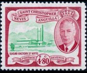 Saint Kitts e Nevis 1952 - serie Re Giorgio VI e vedute: 2,40 $