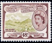 Saint Kitts e Nevis 1954 - serie Regina Elisabetta II e vedute: 48 c