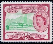 Saint Kitts and Nevis 1954 - set Queen Elisabeth II and views: 4,80 $