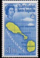 Saint Kitts e Nevis 1963 - serie Soggetti vari: 1 $