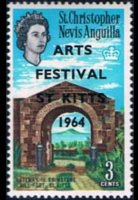 Saint Kitts e Nevis 1963 - serie Soggetti vari: 3 c