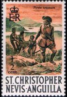 Saint Kitts e Nevis 1970 - serie Storia delle isole: ½ c