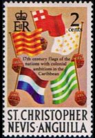 Saint Kitts and Nevis 1970 - set History of the isles: 2 c