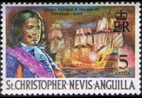 Saint Kitts e Nevis 1970 - serie Storia delle isole: 5 c