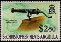 Saint Kitts e Nevis 1970 - serie Storia delle isole: 2,50 $
