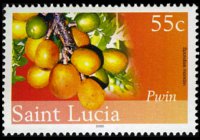Saint Lucia 2005 - set Fruits: 55 c
