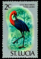 Saint Lucia 1976 - set Birds: 2 c