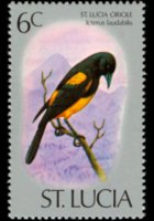 Saint Lucia 1976 - set Birds: 6 c