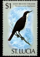 Saint Lucia 1976 - set Birds: 1 $