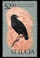 Saint Lucia 1976 - set Birds: 2,50 $