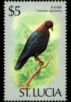 Saint Lucia 1976 - set Birds: 5 $