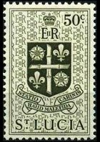 Saint Lucia 1953 - set Queen Elisabeth II and coat of arms: 50 c