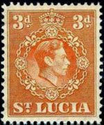 Saint Lucia 1938 - set King George VI and landscapes: 3 p