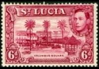 Saint Lucia 1938 - set King George VI and landscapes: 6 p