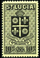 Saint Lucia 1938 - set King George VI and landscapes: 10 sh