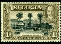 Saint Lucia 1936 - set King George V and landscapes: 1 p