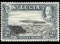 Saint Lucia 1936 - set King George V and landscapes: 2 p