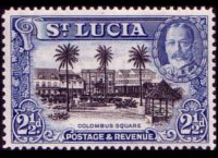 Saint Lucia 1936 - set King George V and landscapes: 2½ p