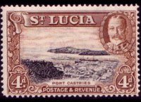Saint Lucia 1936 - set King George V and landscapes: 4 p
