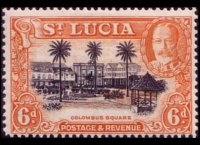 Saint Lucia 1936 - set King George V and landscapes: 6 p