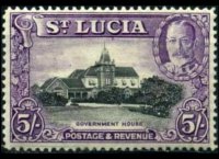 Saint Lucia 1936 - set King George V and landscapes: 5 sh