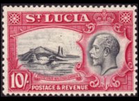 Saint Lucia 1936 - set King George V and landscapes: 10 sh
