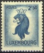 Lussemburgo 1945 - serie Leone araldico: 2,50 fr