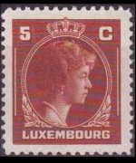 Luxembourg 1944 - set Grand Duchess Charlotte: 5 c
