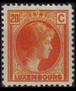 Luxembourg 1926 - set Grand Duchess Charlotte: 20 c