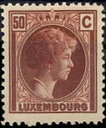 Luxembourg 1926 - set Grand Duchess Charlotte: 50 c