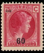 Luxembourg 1926 - set Grand Duchess Charlotte: 60 c su 75 c