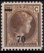 Luxembourg 1926 - set Grand Duchess Charlotte: 70 c su 75 c