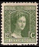 Luxembourg 1914 - set Grand Duchess Marie Adelaide: 12½ c