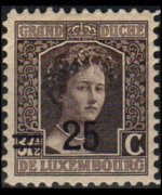 Luxembourg 1914 - set Grand Duchess Marie Adelaide: 25 c su 37½ c